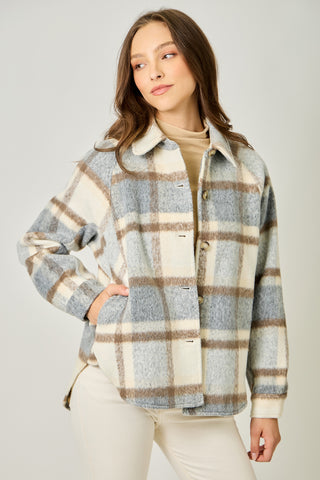 MY628C30 Plaid Shacket