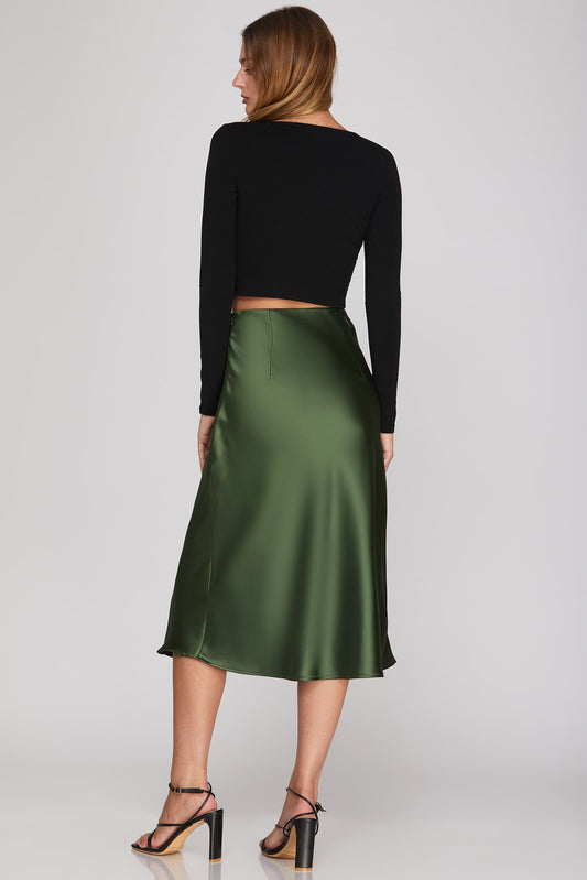 SK703R15 Bias Cut Skirt