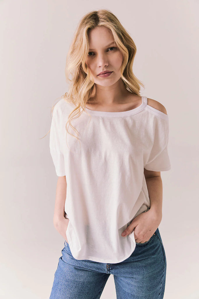 CWA633-WHT Cutout S/S Tee