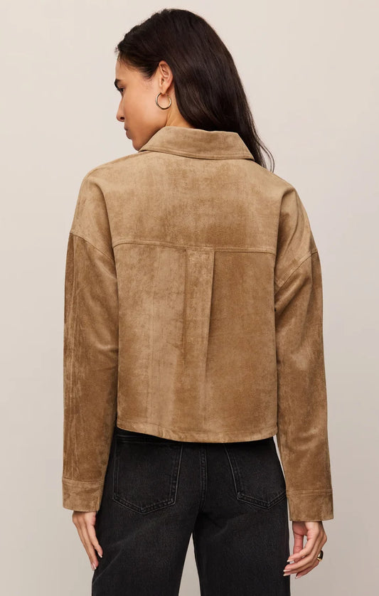 ZJ253339 All Day Cropped Suede Jacket