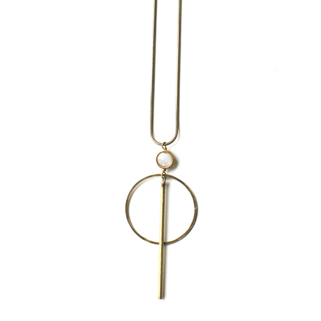 Moonstone Strobe Necklace