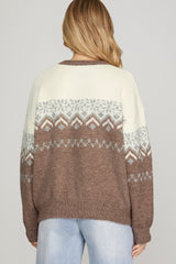 SK926M19 Fair Isle Sweater