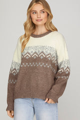 SK926M19 Fair Isle Sweater