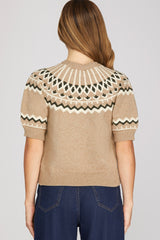 SK138T20 S/S Nordic Sweater
