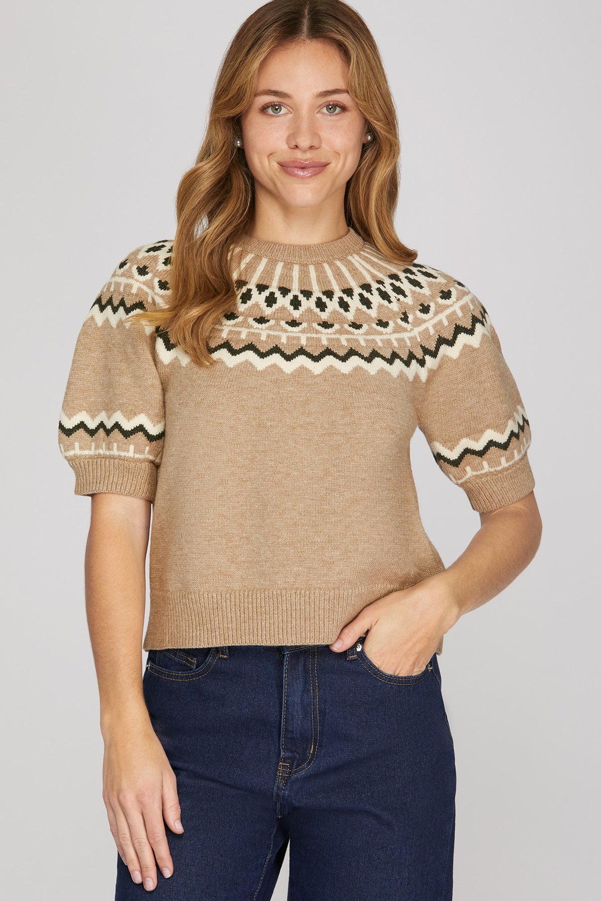SK138T20 S/S Nordic Sweater