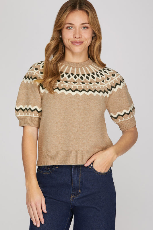 SK138T20 S/S Nordic Sweater