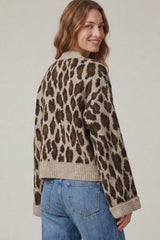 SK208T29 Animal Print Cardi