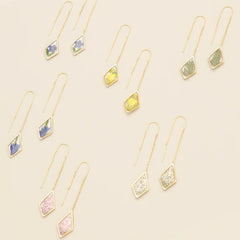 Pressed Flower Thread Earring