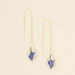 Pressed Flower Thread Earring