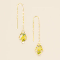 Pressed Flower Thread Earring