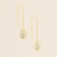 Pressed Flower Thread Earring