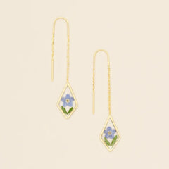Pressed Flower Thread Earring