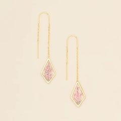 Pressed Flower Thread Earring