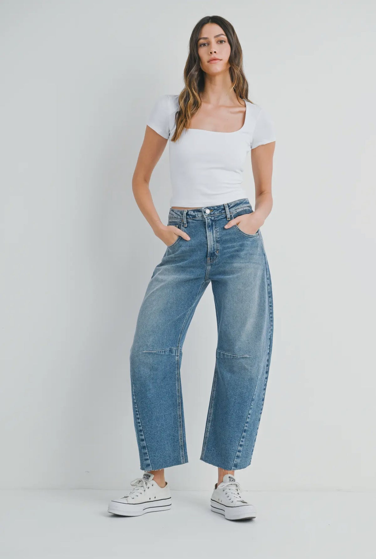 BP473J Barrel Espresso & Medium Denim
