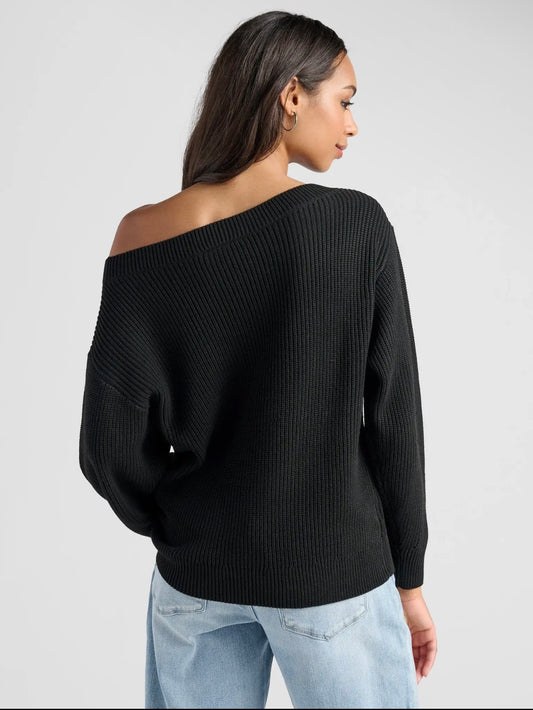 SE680C29 Coastal One Shoulder Sweater