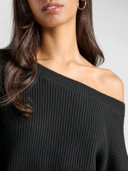 SE680C29 Coastal One Shoulder Sweater