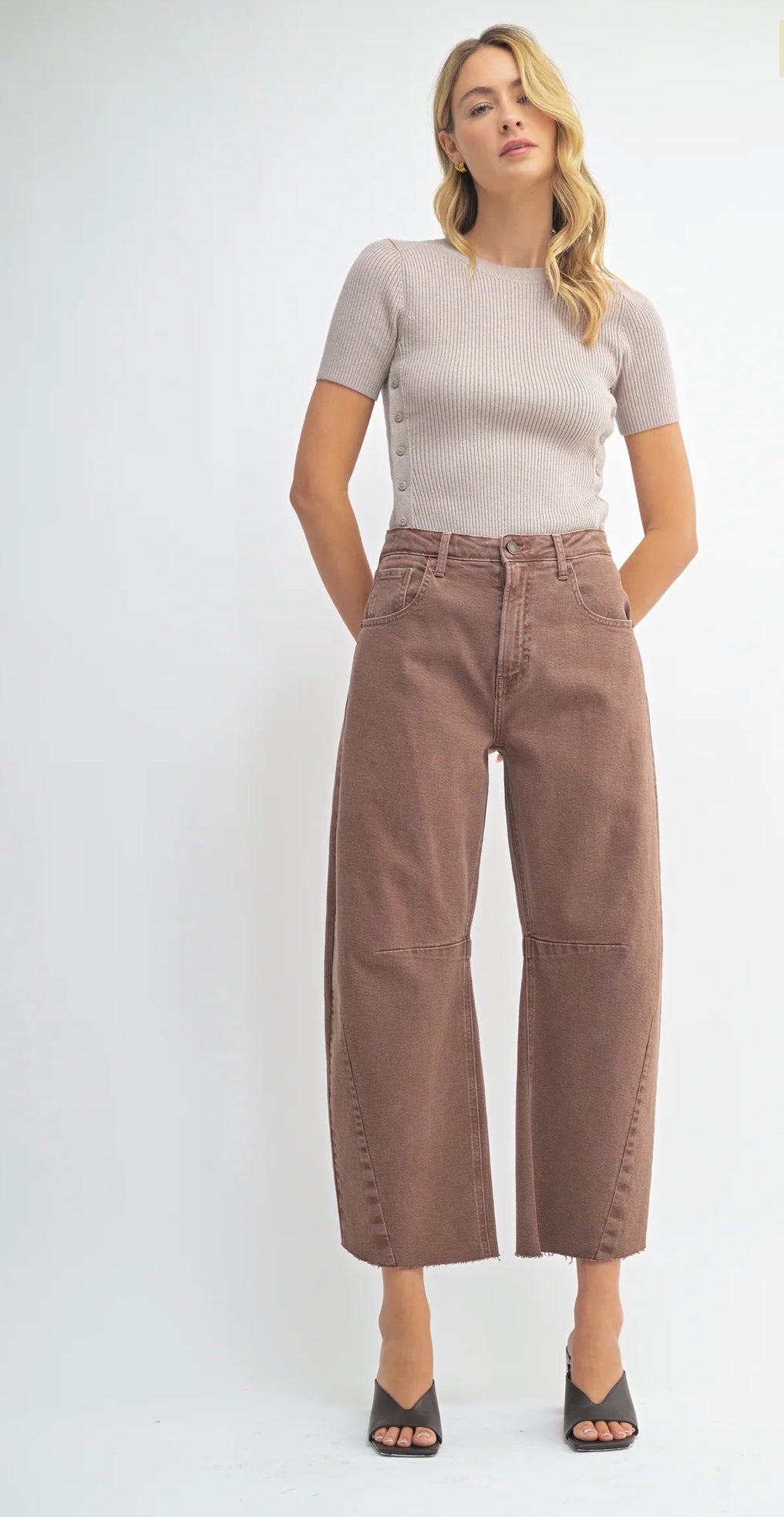 BP473J Barrel Espresso & Medium Denim