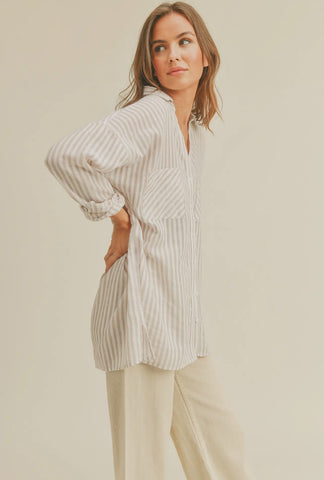 MM54M20 Striped Button Down