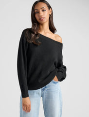 SE680C29 Coastal One Shoulder Sweater