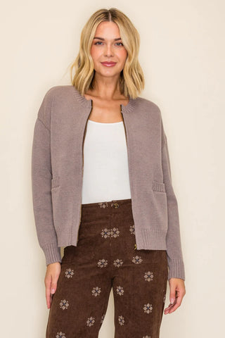 IW49810 Zip Front Cardigan