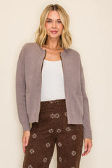 IW49810 Zip Front Cardigan