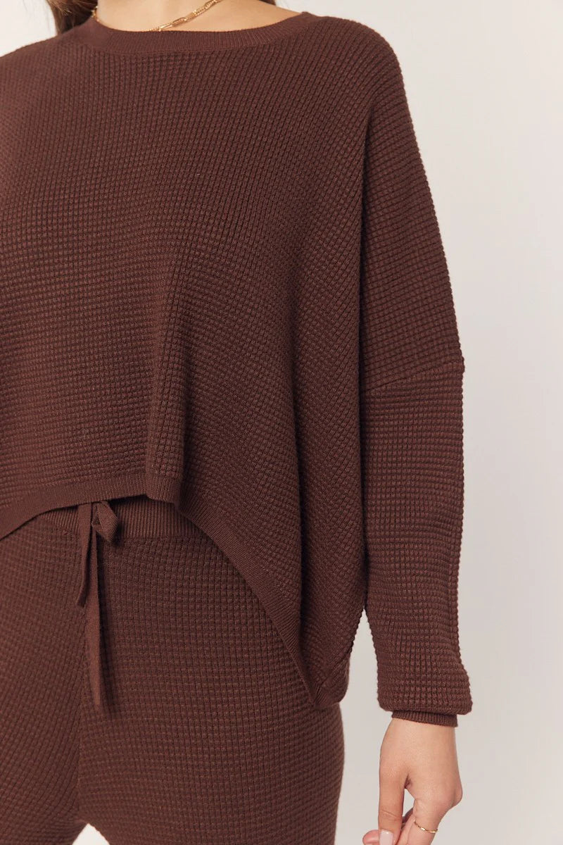 IWS48240 Waffle Boxy Fit Sweater