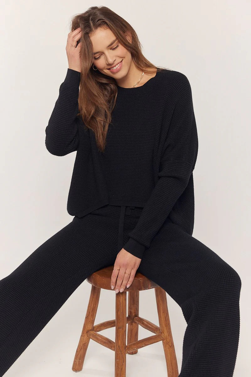 IWS48240 Waffle Boxy Fit Sweater