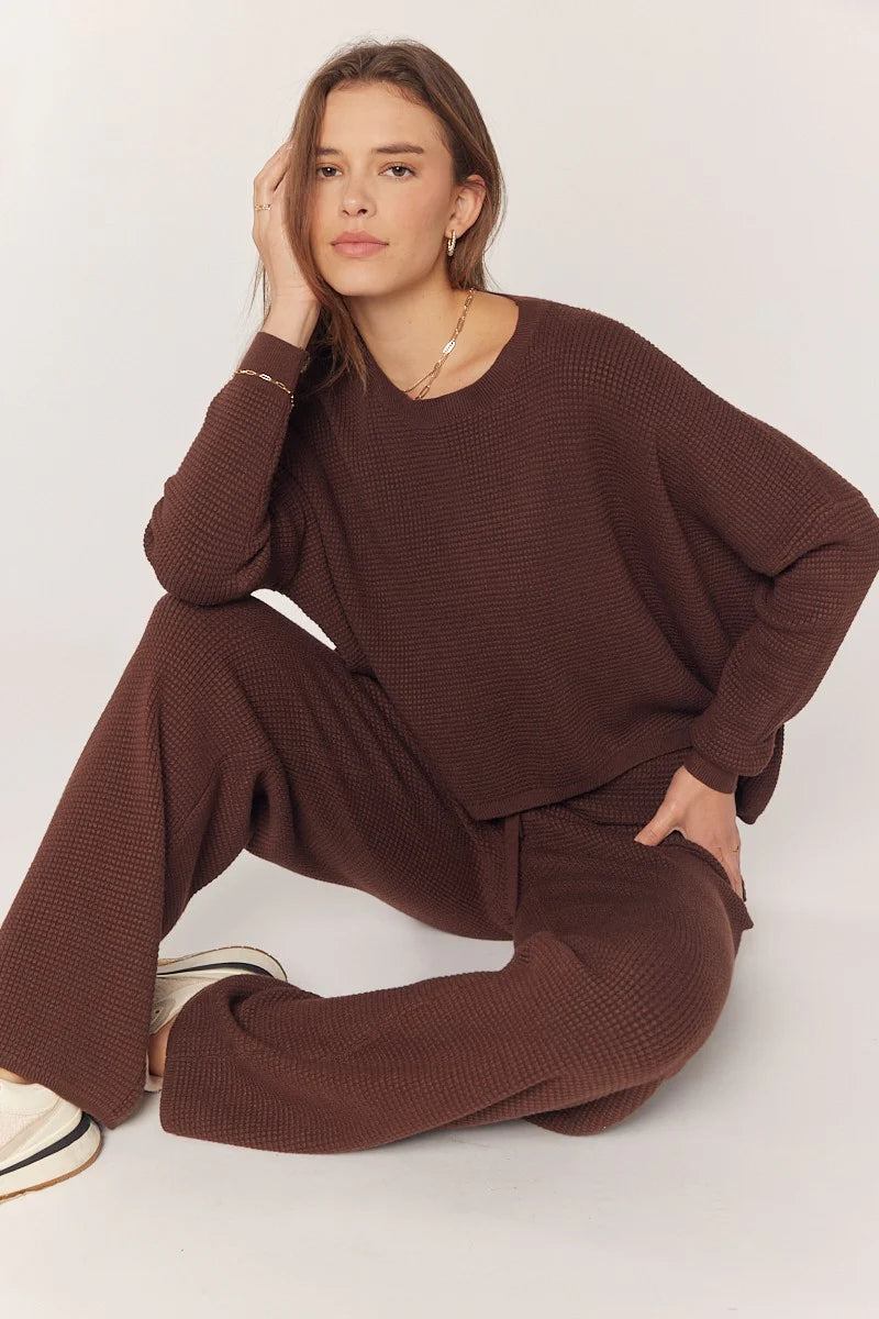 IWS48240 Waffle Boxy Fit Sweater