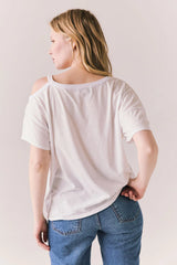 CWA633-WHT Cutout S/S Tee