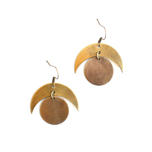 Crested Moon Earrings