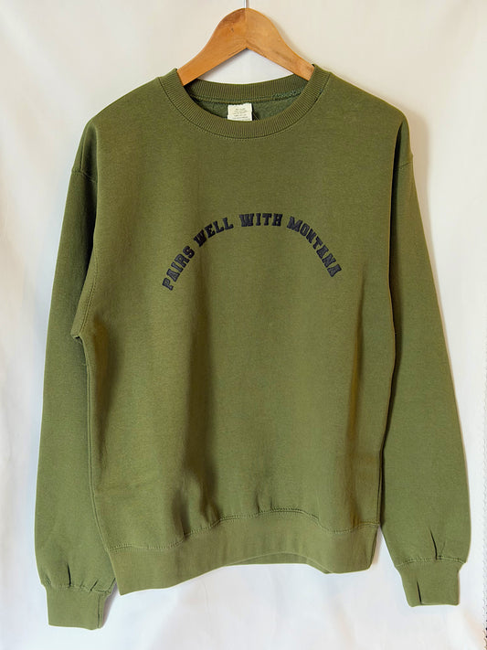 LL169G32 Olive Pairs Well w/Montana Crew