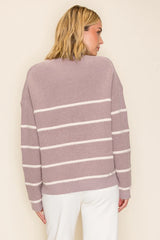 IW49805 Ribbed Striped Sweater