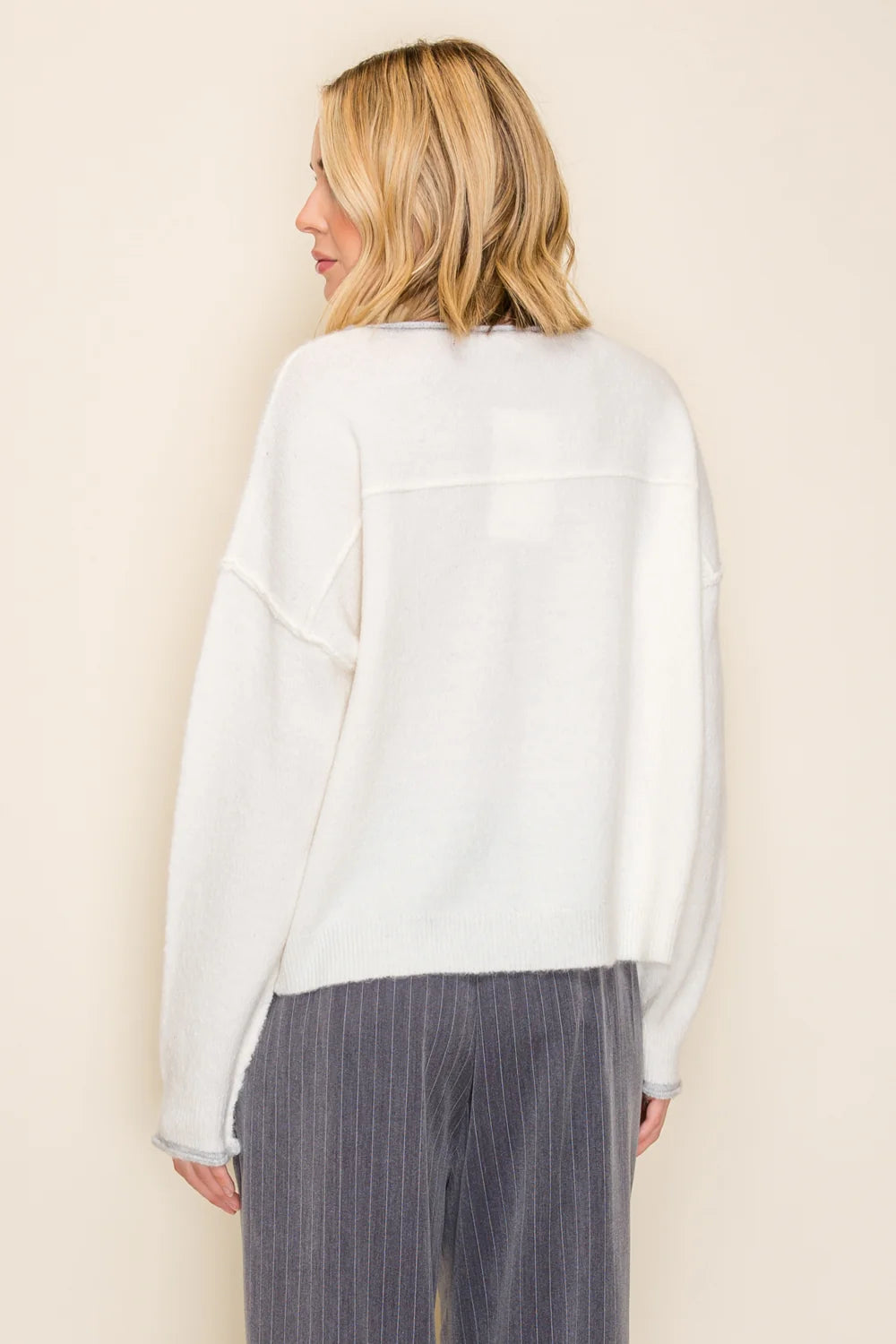 Contrast Trim Sweater