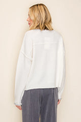 IW53185 Contrast Trim Sweater