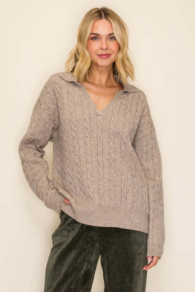 Johnny Collar V-Neck Sweater