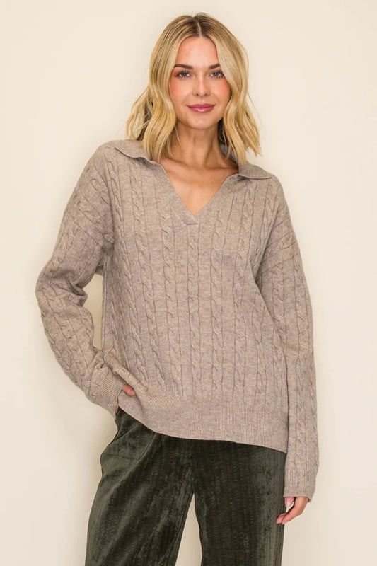 Johnny Collar V-Neck Sweater