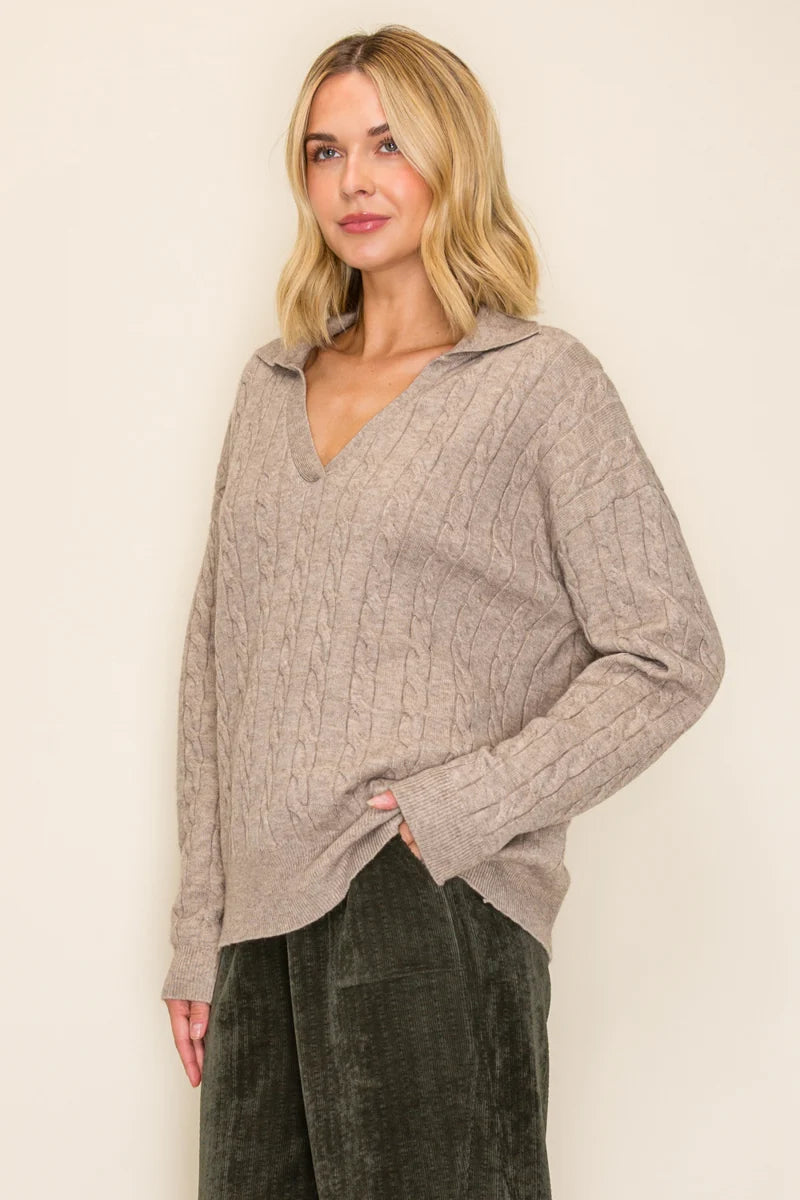 Johnny Collar V-Neck Sweater