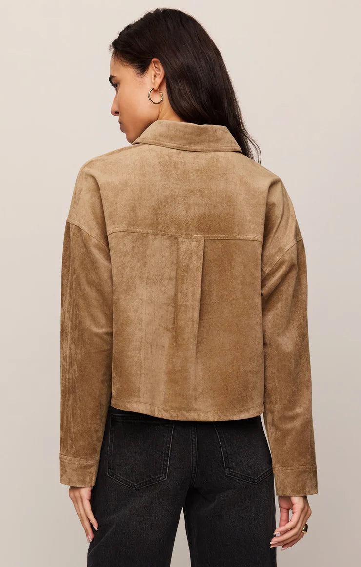 ZJ253339 All Day Cropped Suede Jacket