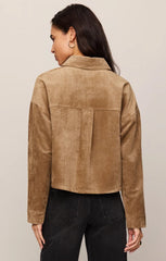 ZJ253339 All Day Cropped Suede Jacket