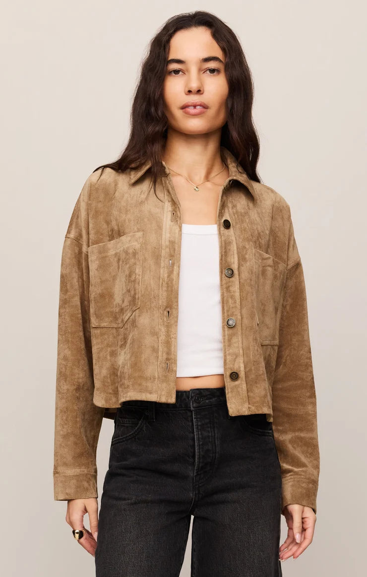 ZJ253339 All Day Cropped Suede Jacket