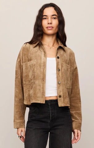 ZJ253339 All Day Cropped Suede Jacket