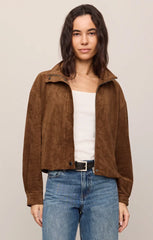 ZJ263172 Corin Bubble Hem Suede Jacket