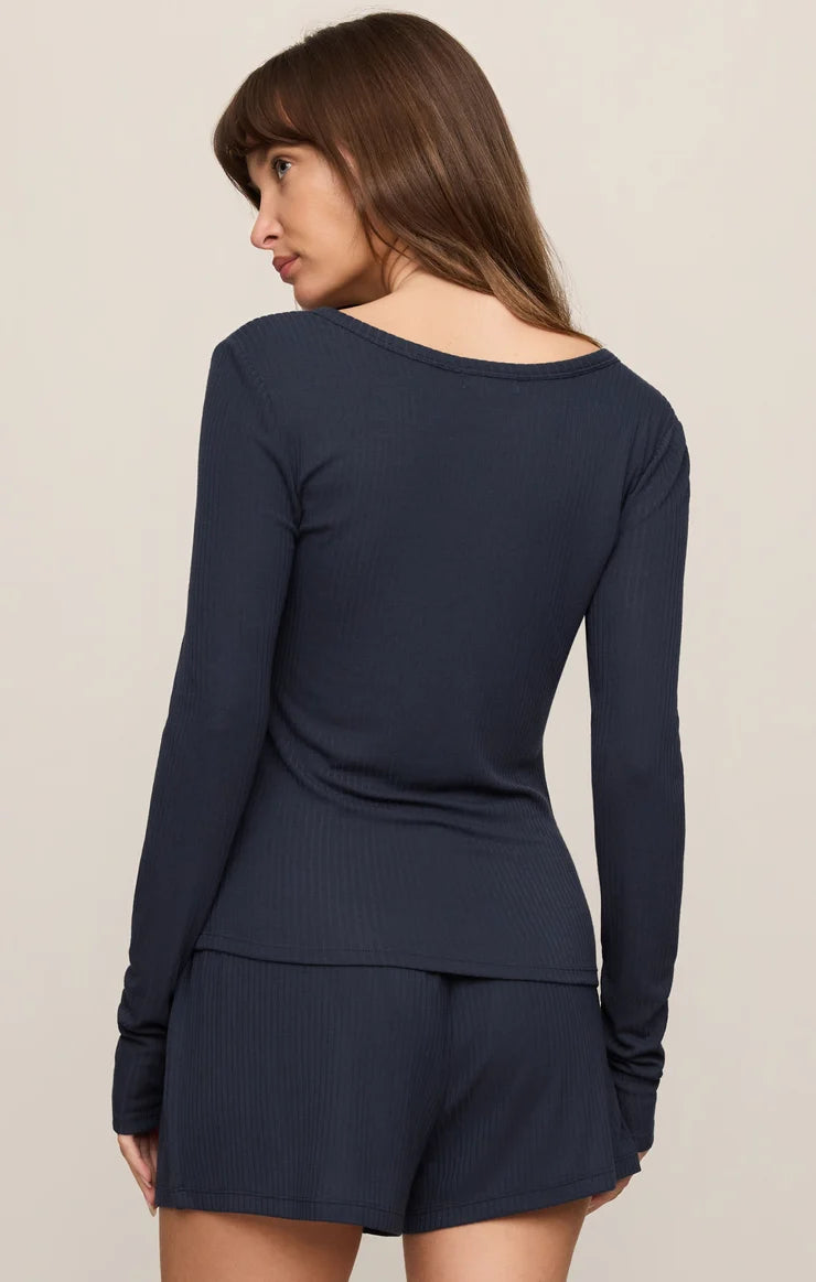 ZLT263470 Just Right Longsleeve Rib Top