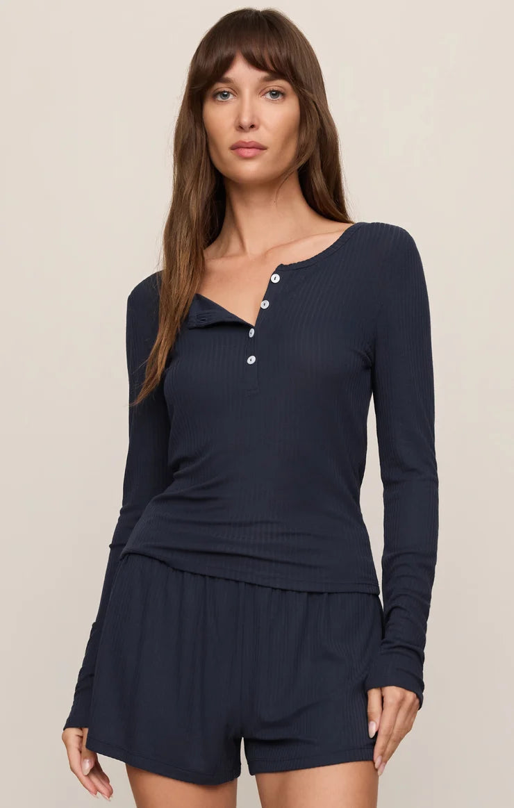 ZLT263470 Just Right Longsleeve Rib Top