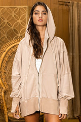 BL310J37 Zip Up Oversized Hoodie