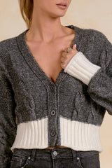 EL115W35 2-Tone Cardigan