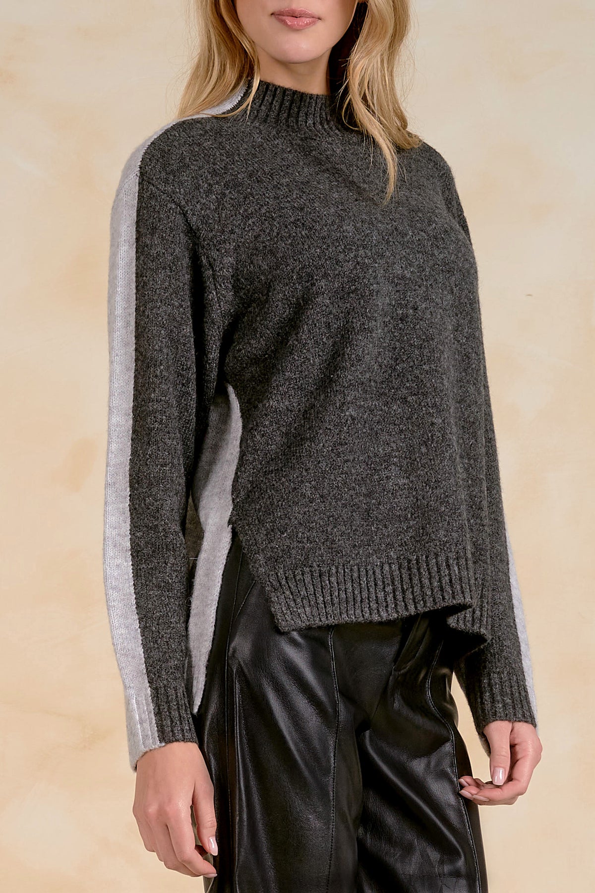EL117C33 Colorblock Sweater