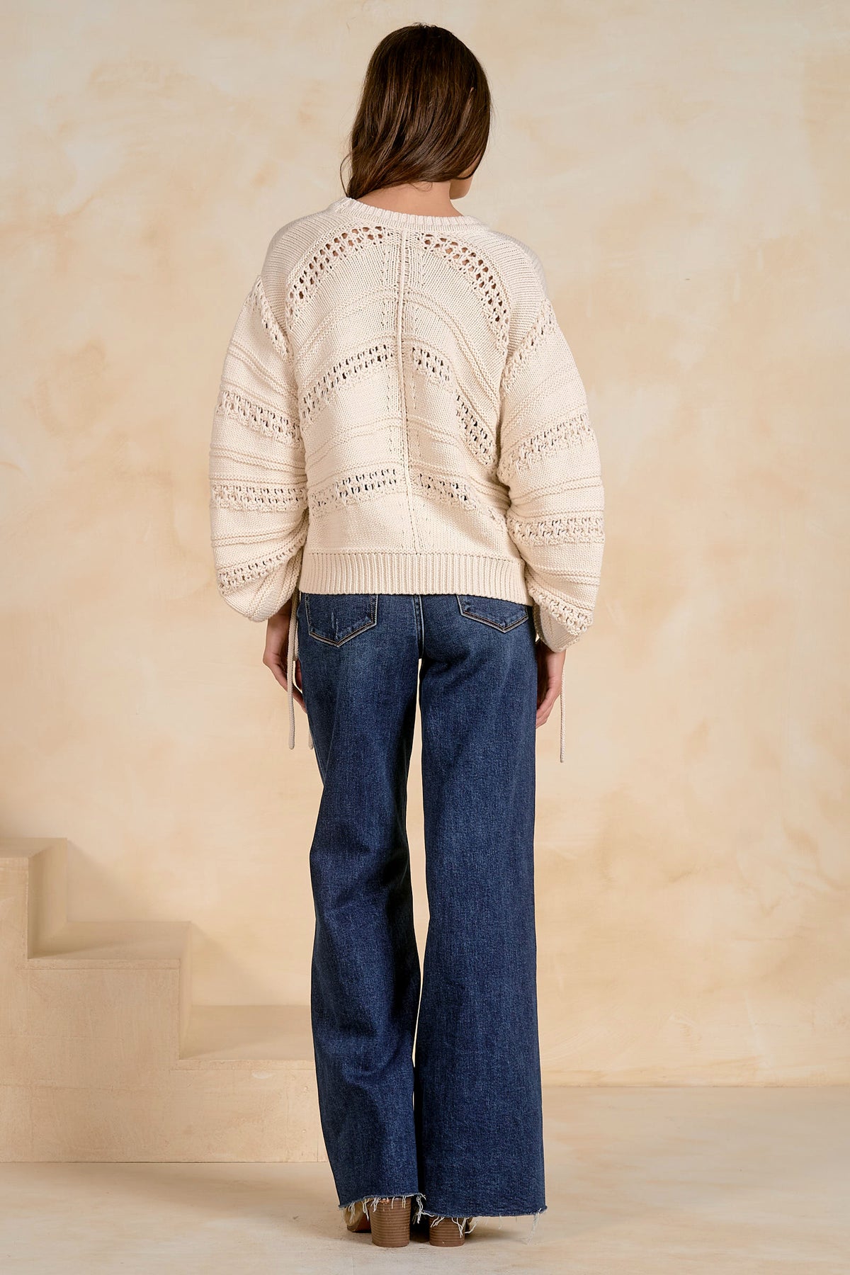 Textured Pointelle Sweater