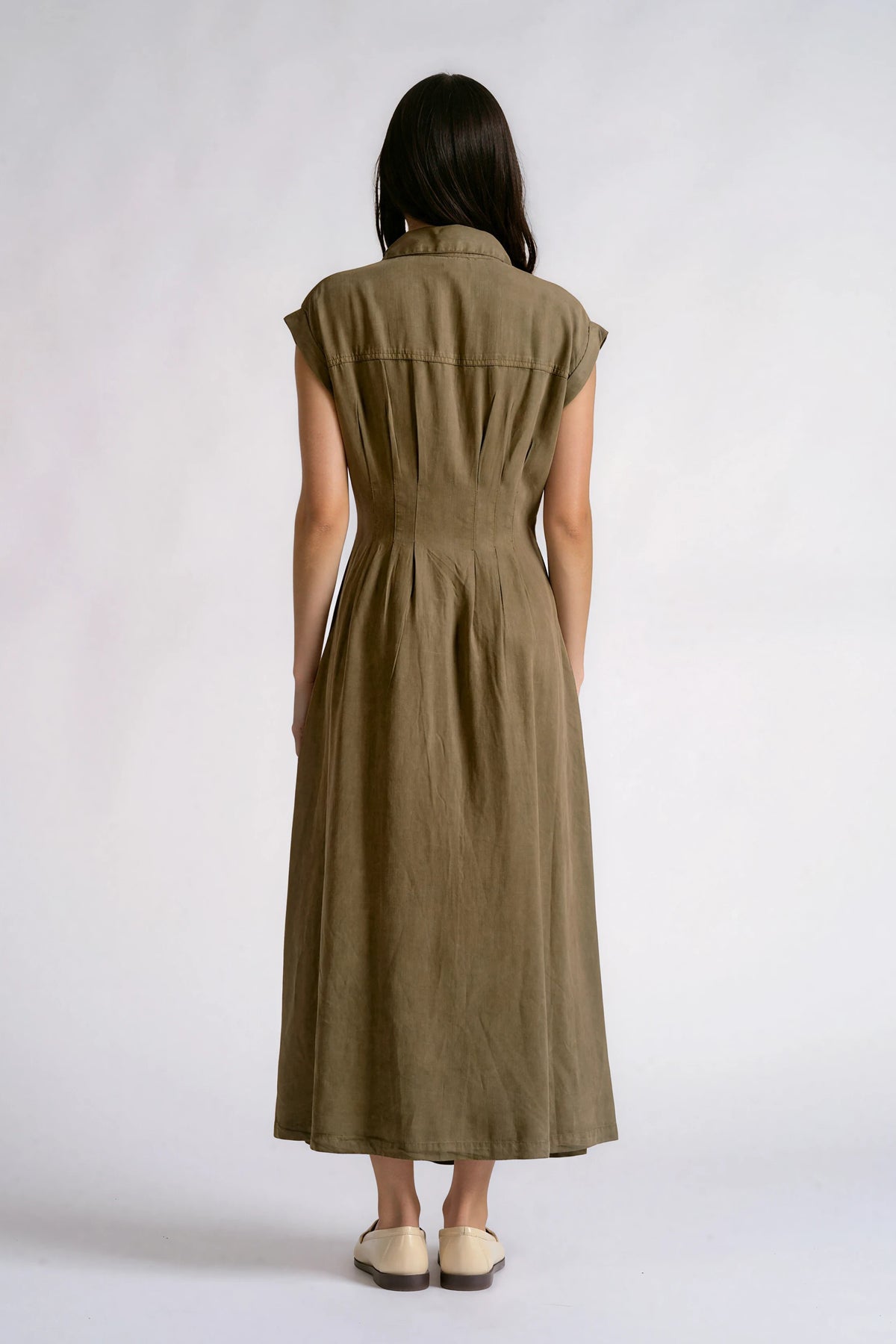 EL504T56 Midi Cap Slv Dress