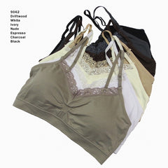 Coobie Seamless Bra With V-neck Lace Trim